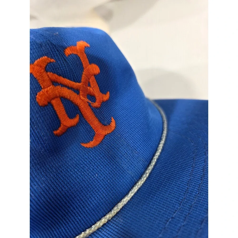 Blue New‎ York Mets MLB Baseball Trucker Hat Orange NY Logo Adjustable Snapback